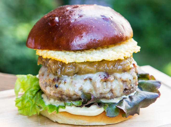 French Onion Veal Burger