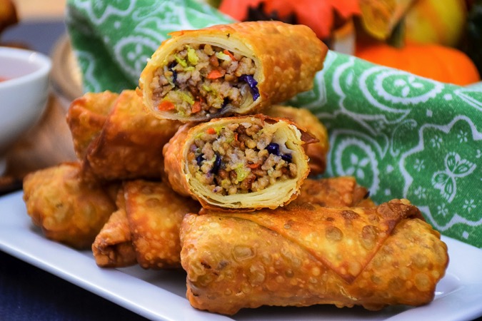 Homemade Veal Egg Rolls background image