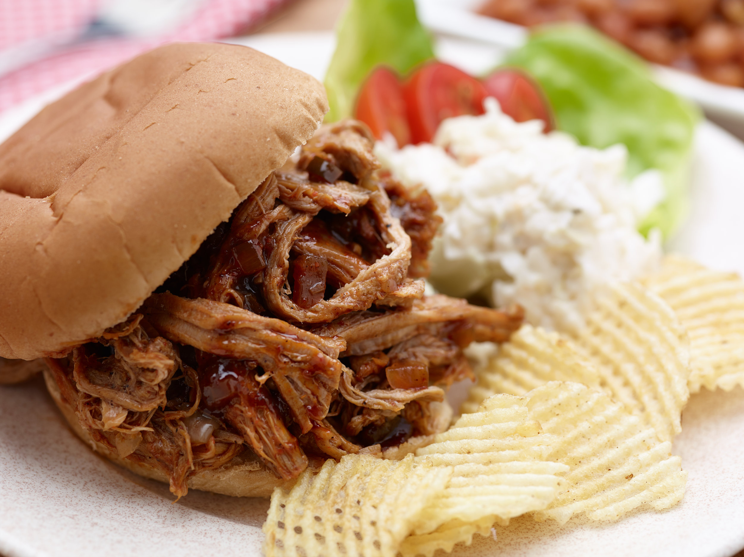 Pulled BBQ Veal Breast background image