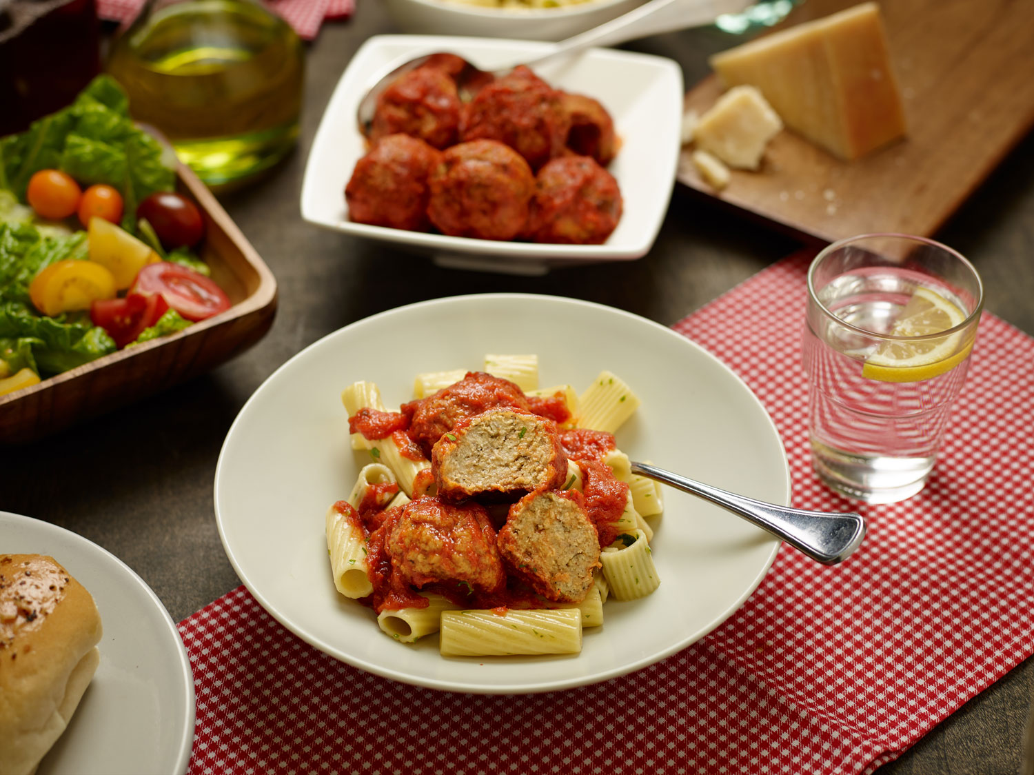 Veal and Mushroom Meatballs background image