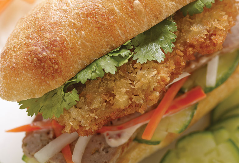 Veal Banh Mi Sandwich background image