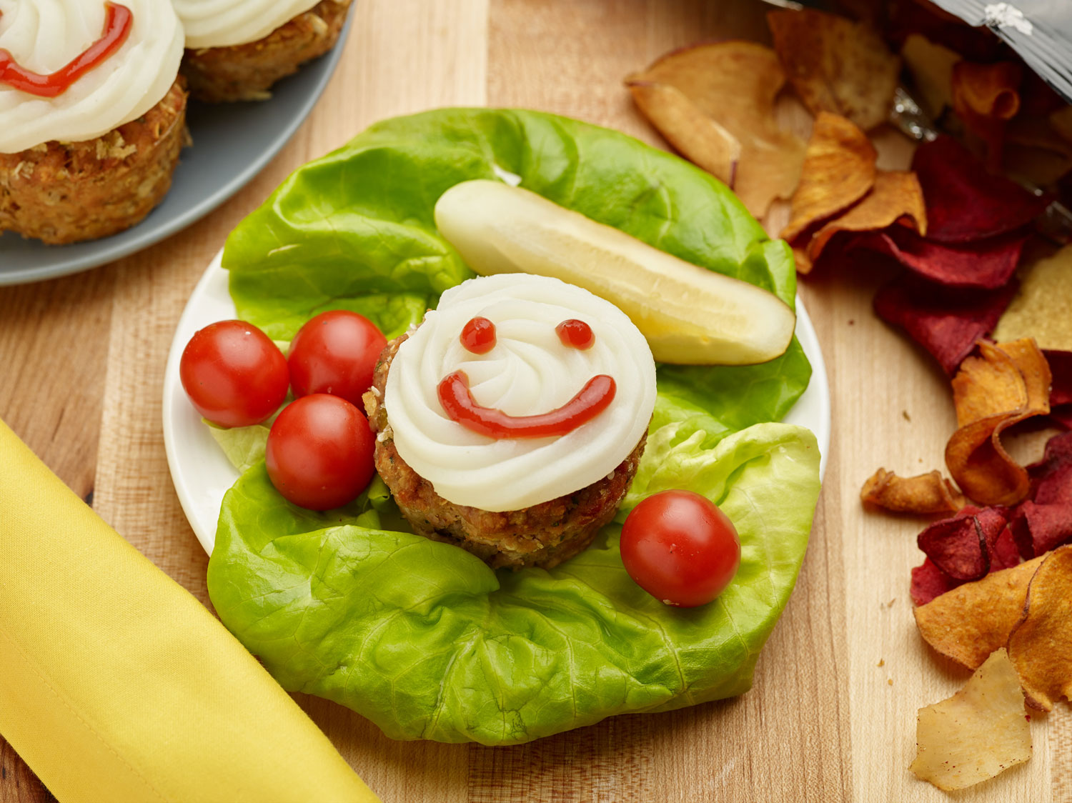 Veal Meatloaf Cupcakes with Mashed Potato Topping background image