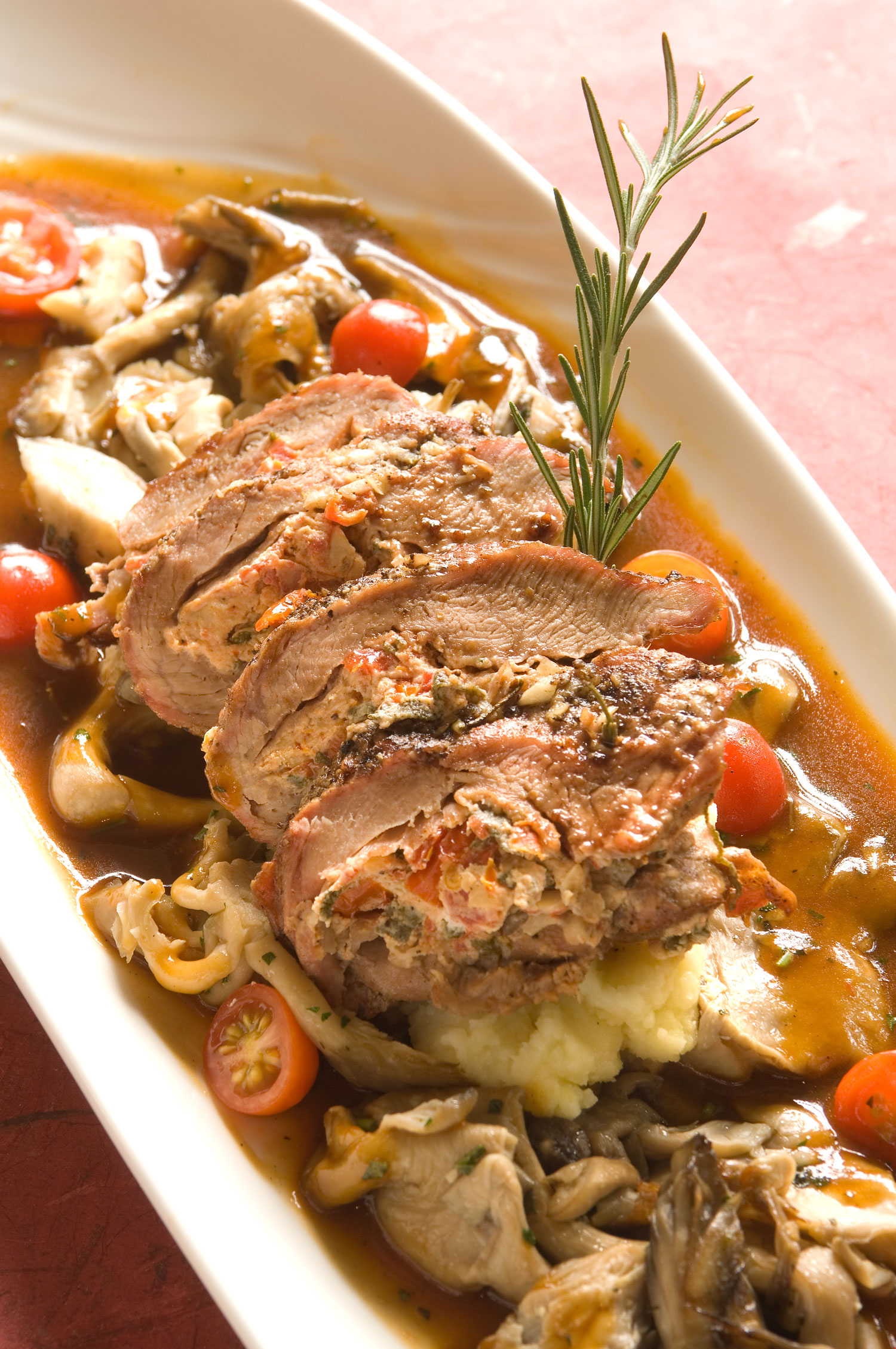 Veal Steaks with Sun-Dried Tomato Cheese Spread