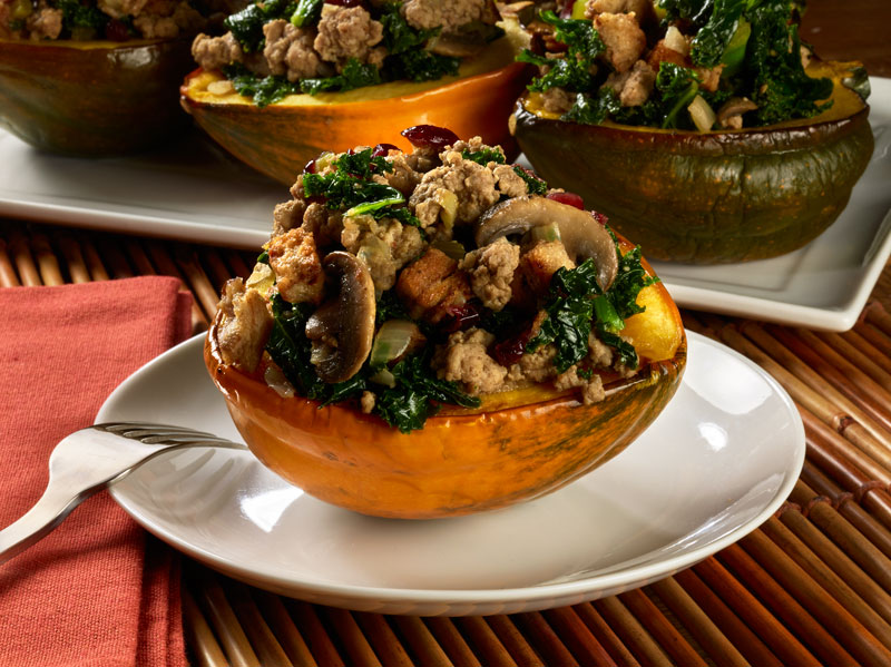 Veal Stuffed Acorn Squash background image