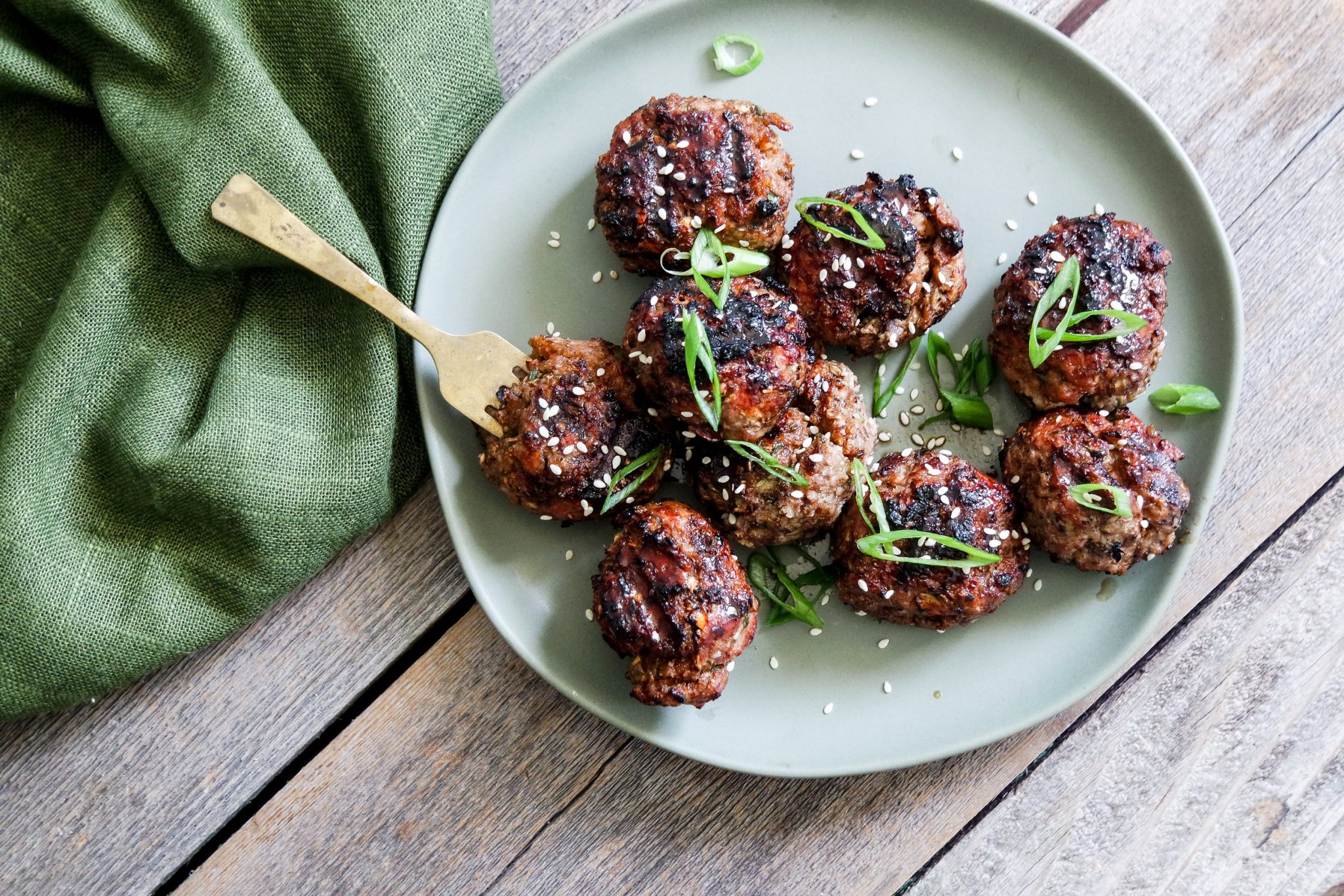 Grilled Blended Meatballs with Sweet Teriyaki Glaze Veal Discover