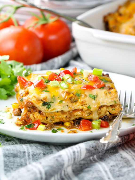 Easy Mexican Lasagna background image