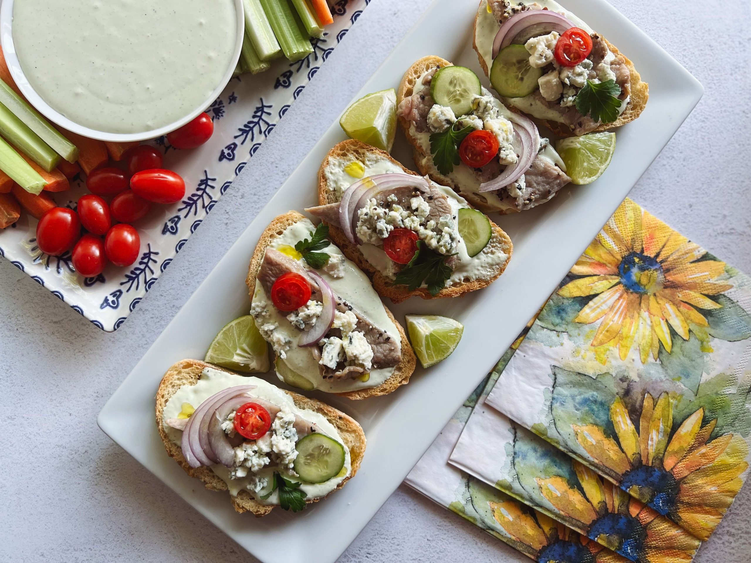 Benedictine Grilled Crostinis background image