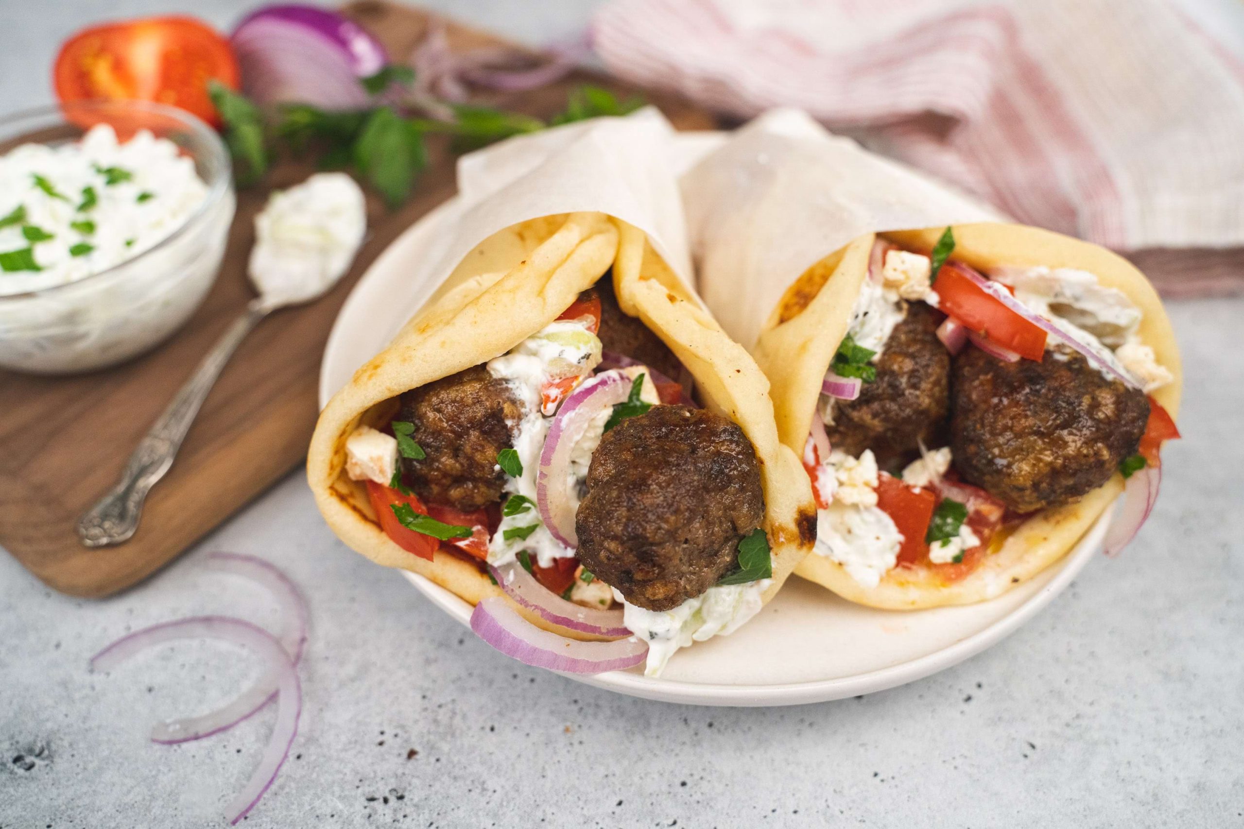 Grilled Gyro Meatballs