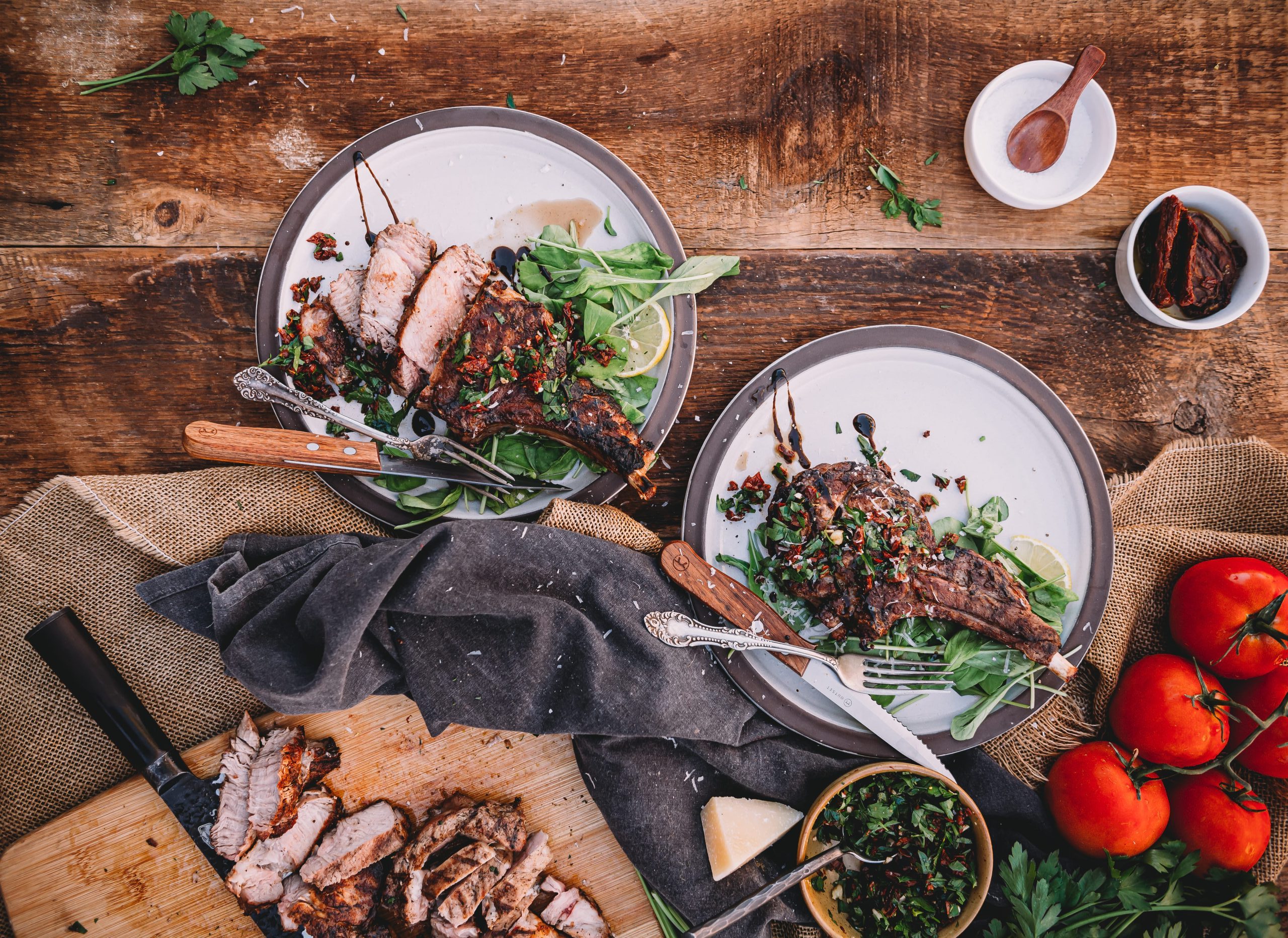 Veal Chops with Sundried Tomato Gremolata