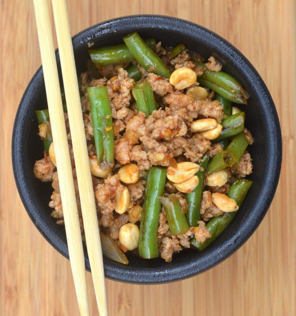 Ground Meat & String Bean Stir Fry background image