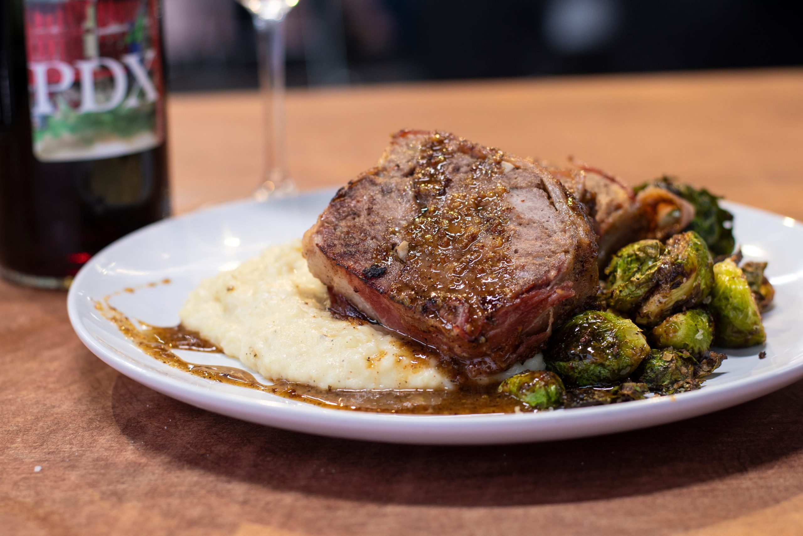 Maple Mustard Bacon Wrapped Meatloaf