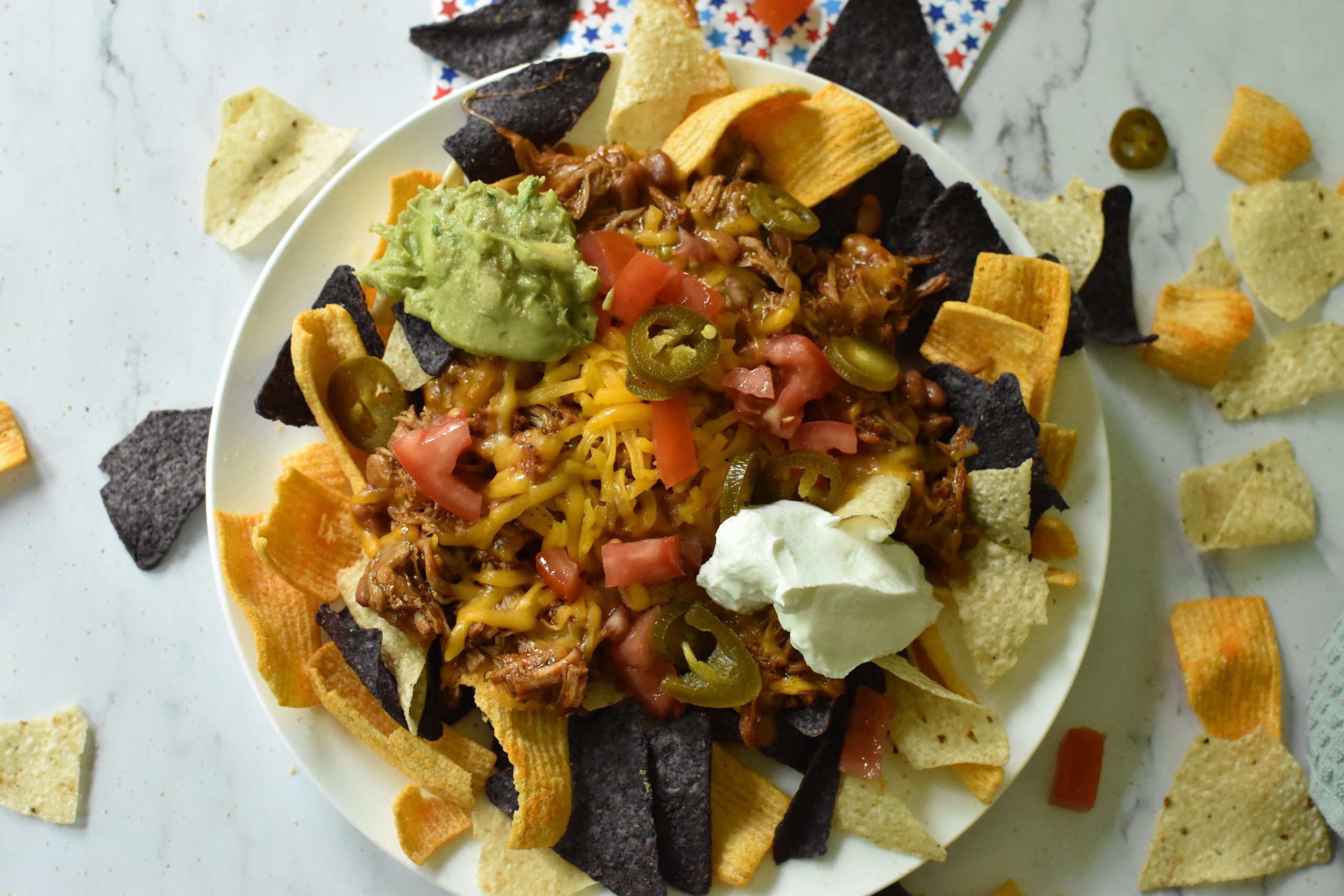 Shredded Veal BBQ Nachos background image
