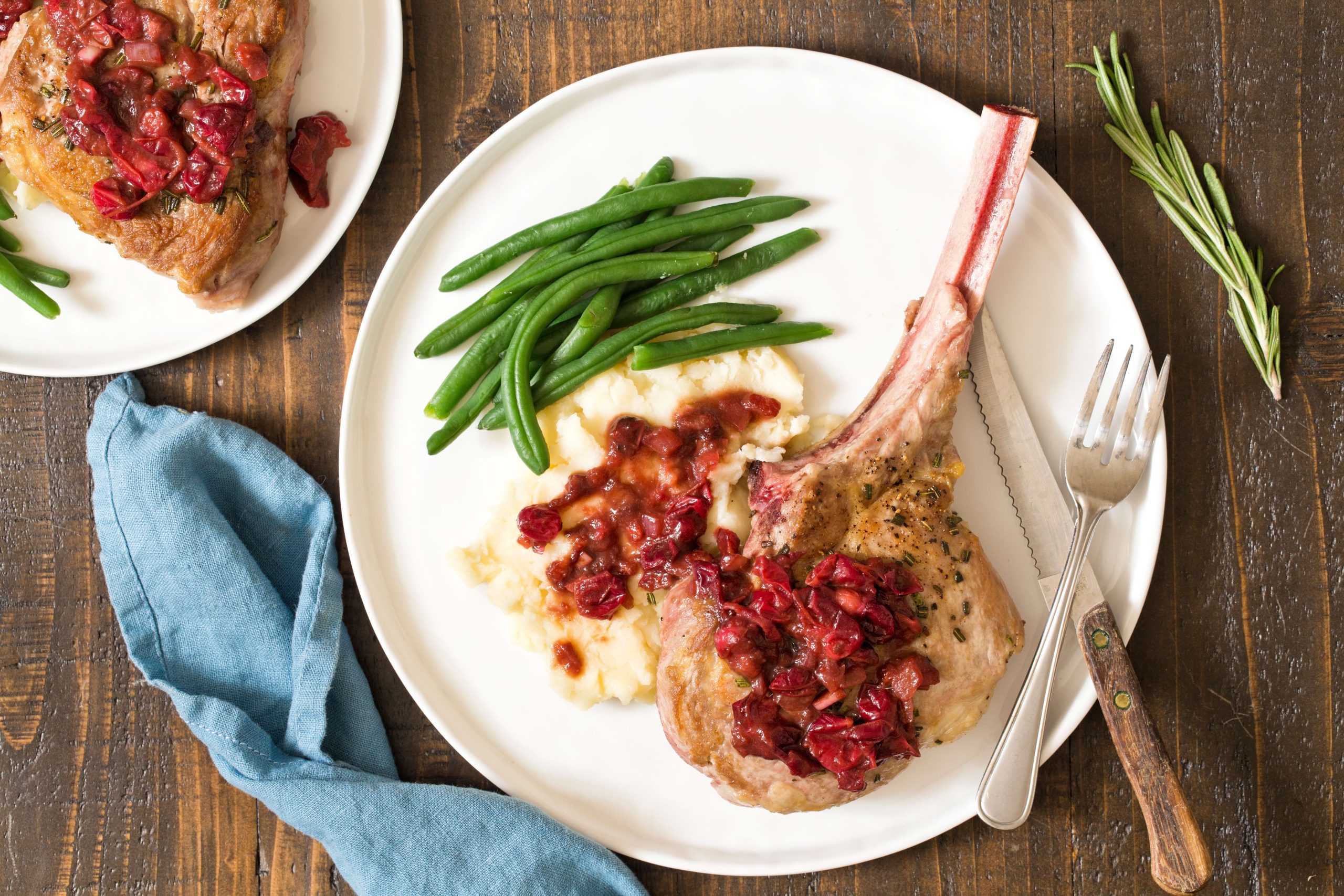 Cranberry Balsamic Veal Chops