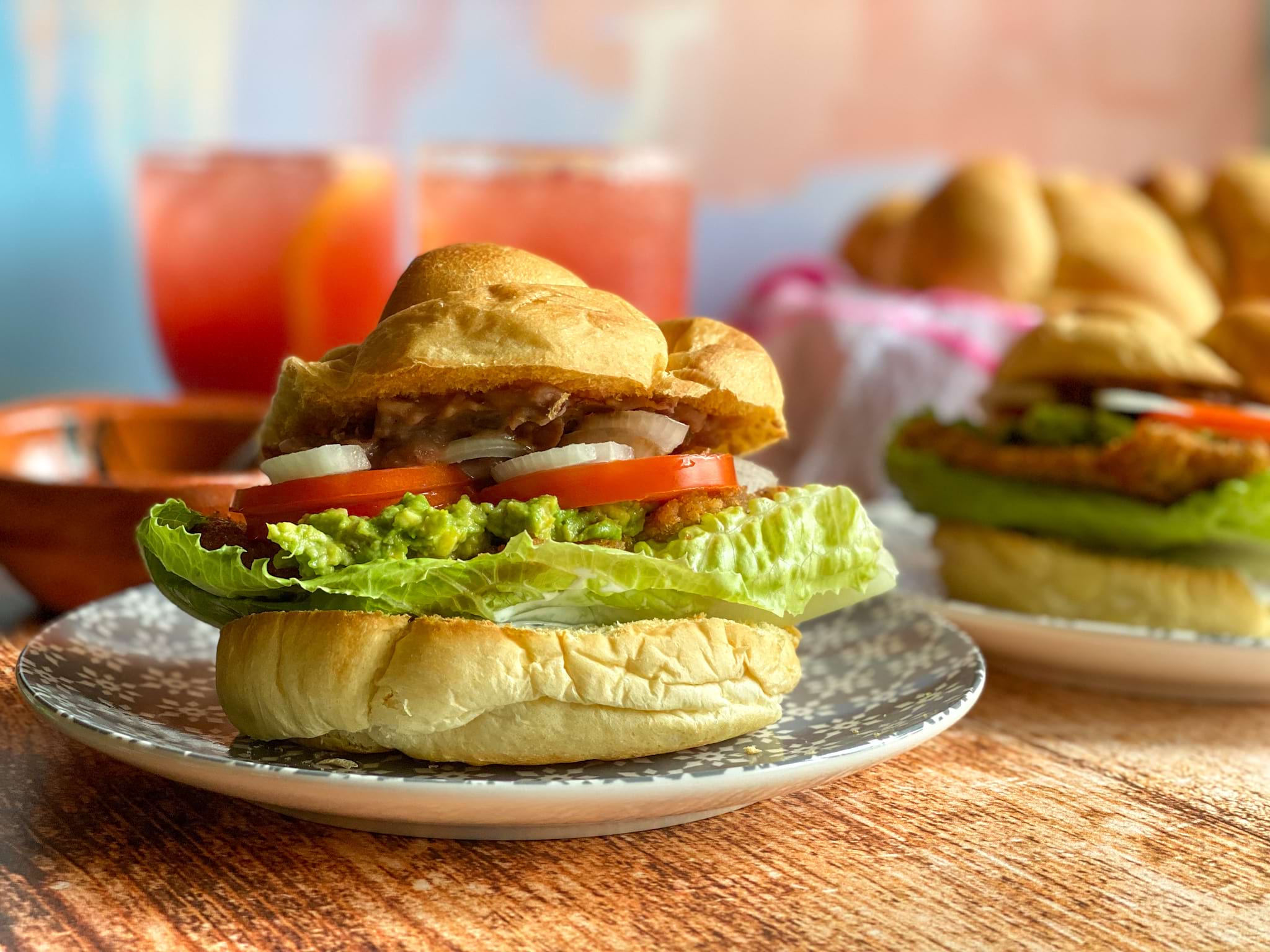 Veal Milanese Sandwich Mexican Style background image