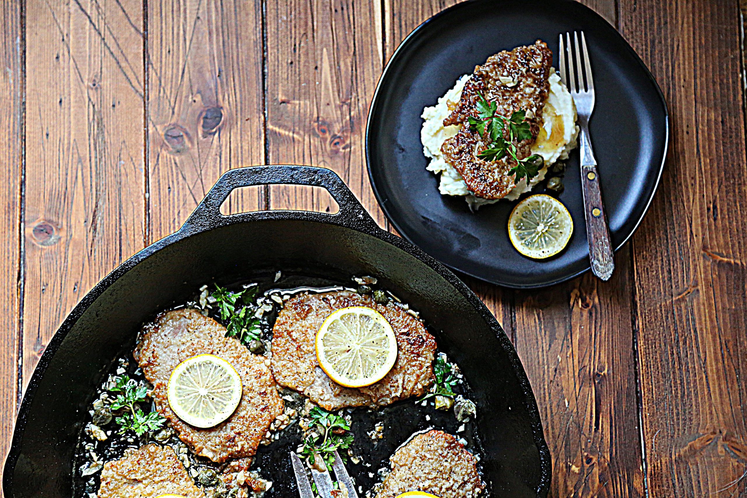 Simple Veal Piccata background image